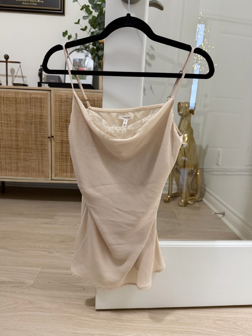 NWT Maurices Cream Lace-Trim Slip Top